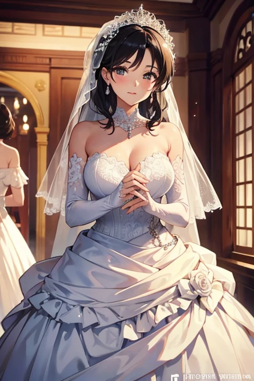 Beautiful Mature Woman、wedding dress