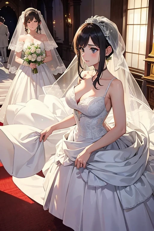 Beautiful Mature Woman、wedding dress、wedding