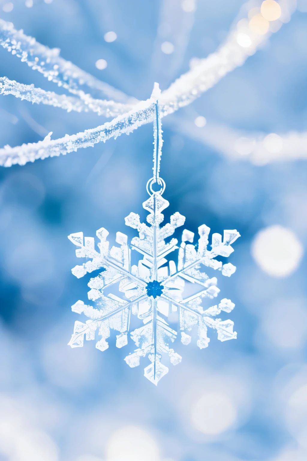 Magical snowflakes , winter, snow, macro photography, soft bokeh