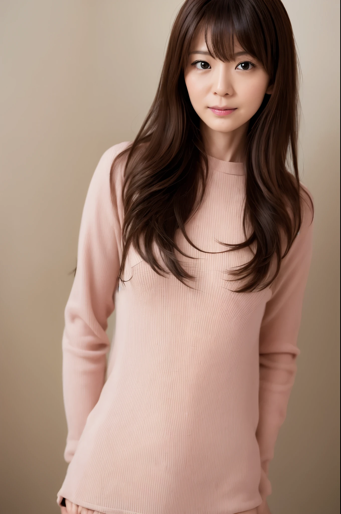 (High reality photograph, high resolusion photograph, super detailed face, detailed eyes) Japanese lady, 30 years old, cute face, various face expression, various hair style, medium breasts, very thin waist, tight clothes, full-body photo, alone in a photo
