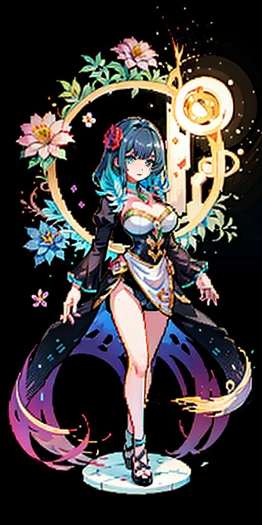 crouching down、puddle、Wet、Opening leg-shaped legs、opens legs、Lace panties(8K、top-quality:1.2)、(masuter piece:1.37)、(a picture、Photorealsitic:1.37)、 full body Esbian, (Perfect body:1.1)、(art nouveau:1.25), Maximalism artstyle,neon theme,suprematism,beautiful detailed flower, beautiful detailed eyes,hyper detailed,flower,hyper quality,,eyes,flower and hair is same color,beautifuly color,face,her hair is becoming flower, flower,hair,flower,butterfly,,1girlkawaii,,high details, high quality,back light,hair and clothes is flower,upper body ,high quality,hair with body ,webbed dress, upper body, flower leg, flower hands,body with flower, flower with clothes , dress with flower, , light particles,black background, Hair with flower,small breast with flower,floating hair with flower,floating1girl,small breast, marbling with hair and clothes, looking at viewer,original,arm down, cutting, black background, flower forground, hair with flower,highres, hair with flower,hair with flower ,hair, wavy hair ,diffusion lighting, abstract,Butterfly with body, flower with hair, her hair is flower,big top sleeves, floating,pupils, [[hair over one eye]],dark