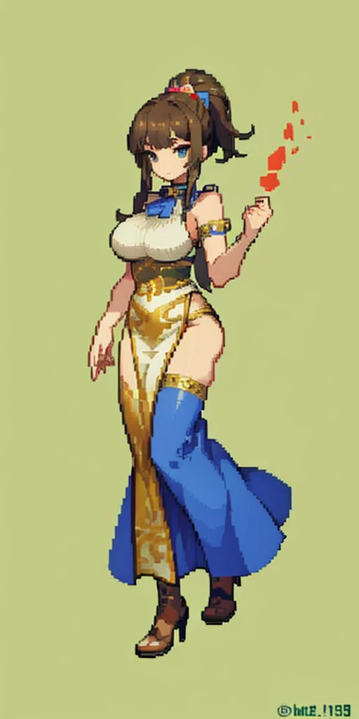 (masterpiece, top quality, best quality), pixel,pixel art,1girl, large breasts,