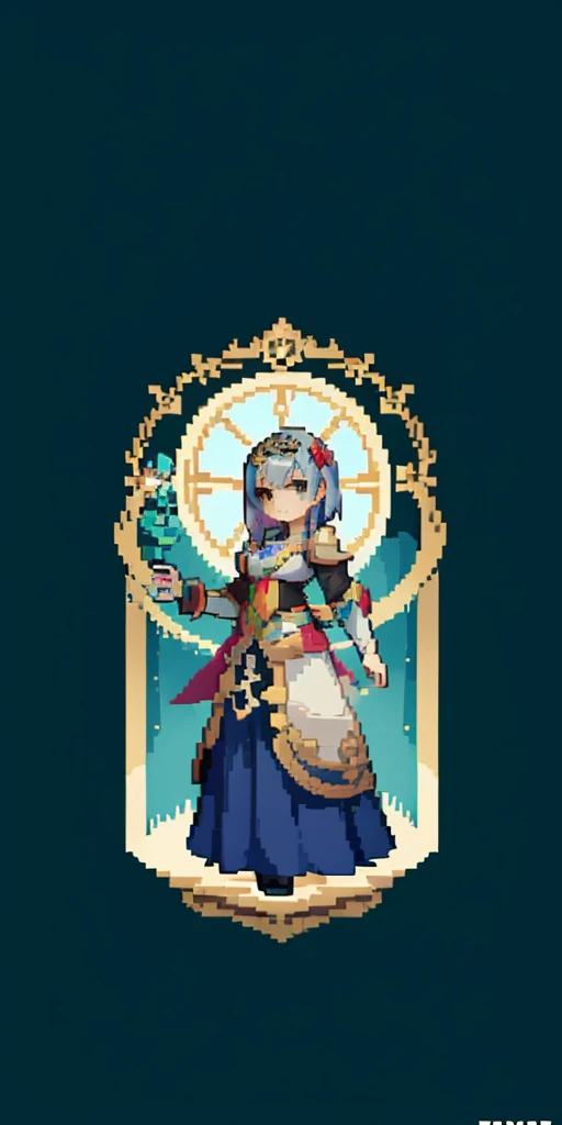 ((masterpiece)), top quality, (best quality), (hight delail) ,pixel art, 1girl, full body
