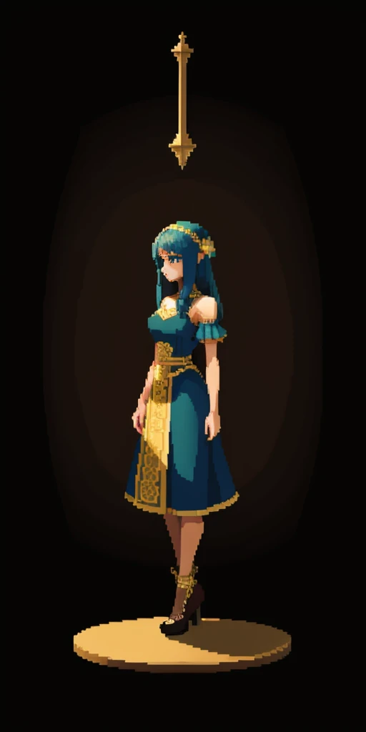 ((masterpiece)), top quality, (best quality), (hight delail) ,pixel art, 1girl, full body