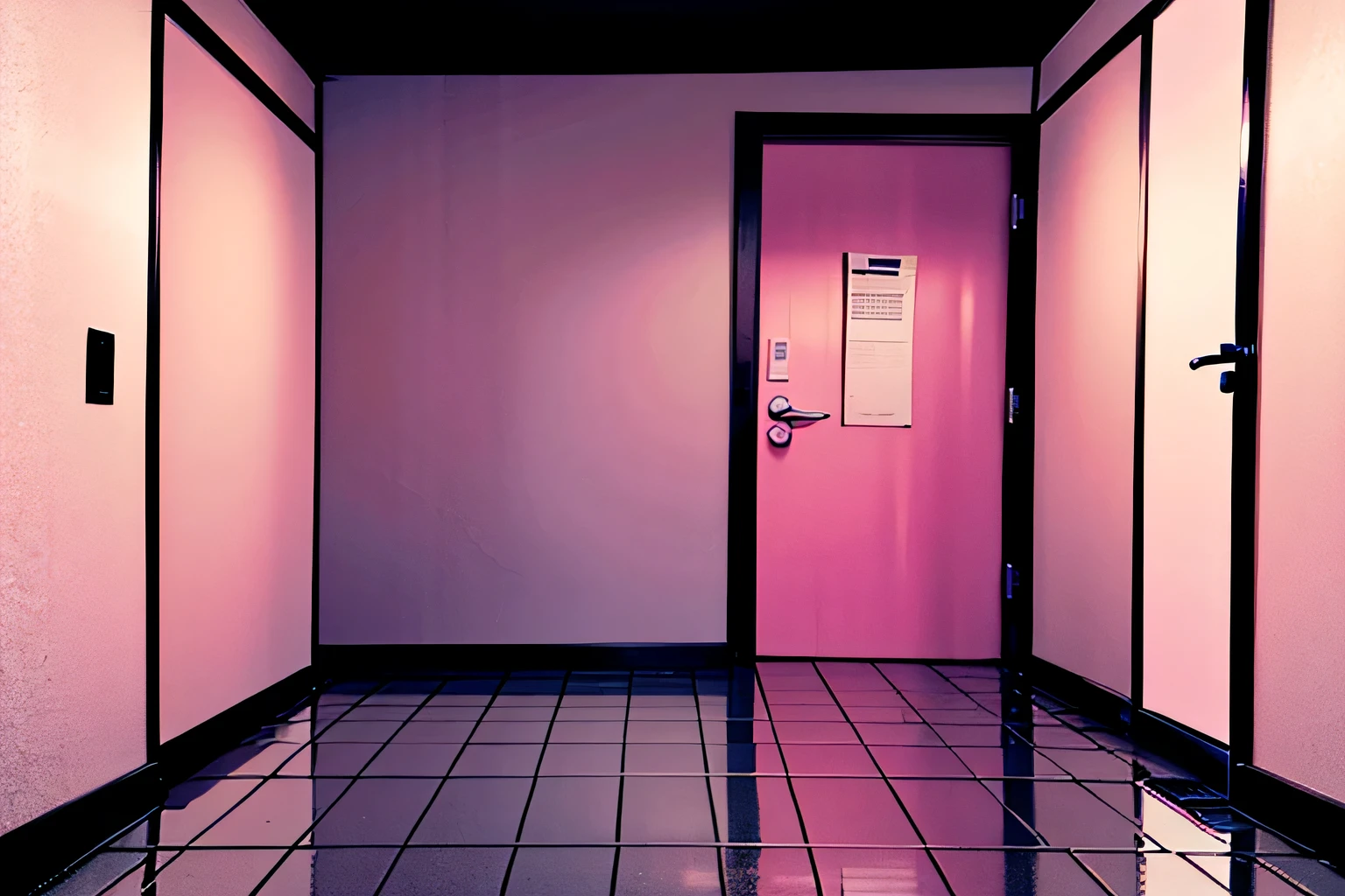 wall-paper,landscapes,(Lewd atmosphere,Vulgarity,Pink Room:1.2),(inside in room, Very small room,Confined space:1.3),Looking at the floor,anime colours