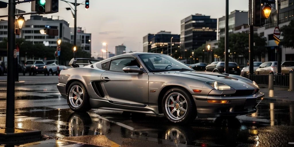 metallic-gray sports car parked in front of a large building, pexels contest winner, renaissance, automotive photography, vehicle photography, no watermarks, car commercial photograph, sportscar, shot on sony a 7 iii, full view of a sport car, 🤬 🤮 💕 🎀, car photography
