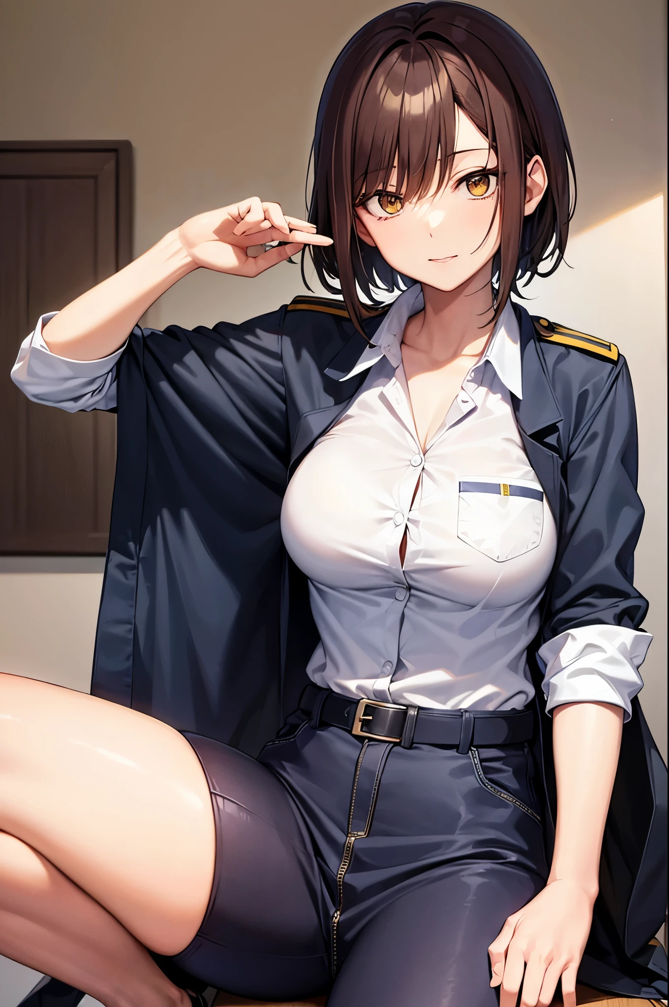 makima from chainsaw man in her uniform looking at me