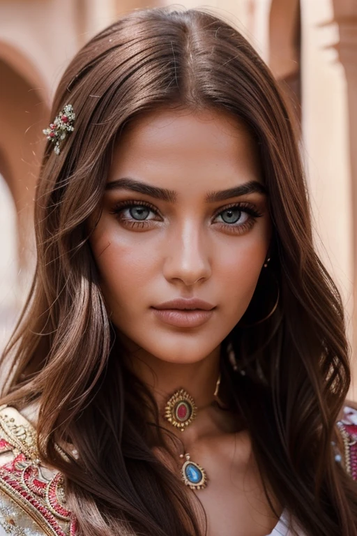 Instagram-Models posieren in Marokko, beautiful detailed eyes, beautifully detailed lips, extremely detailed eyes and face, kurzes, welliges rosa Haar ((best qulaity)), ((Meisterwerk)), (detailliert), perfektes Gesicht