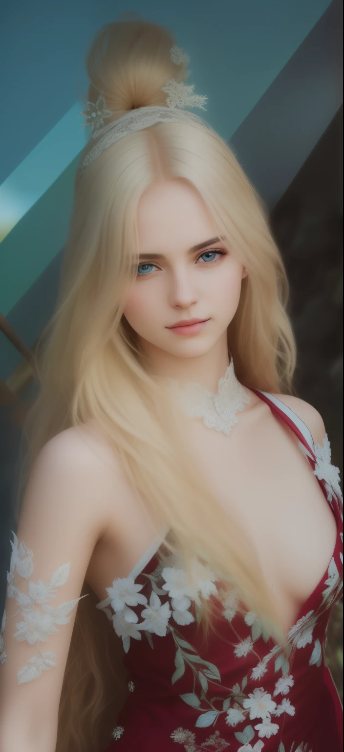 a beautiful woman with long blond hair completely naked , soft light from the side, Pretty Blonde, sexy girl, 2 4 years old female model, appealing, smirk on face, very happy, blonde goddess, blonde girl, pose lateral, white sweater, pose appealing, sexy look, with backdrop of natural light, white top, pose casual, Unclothed