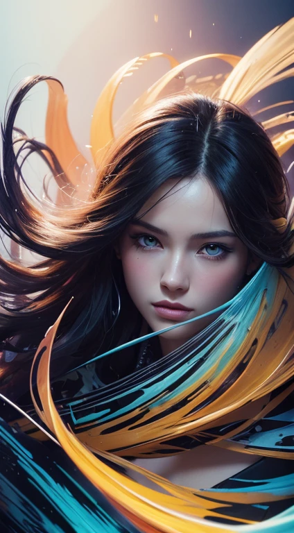 Colorful beautiful girl: a giru 28-years old, messy hair, oil painting, nice perfect face with soft skinice perfect face, blue yellow colors, light purple and violet additions, light red additions, intricate detail, splash screen, 8k resolution, masterpiece, cute face,artstation digital painting smooth veryBlack ink flow: 8k resolution photorealistic masterpiece: intricately detailed fluid gouache painting: by Jean Baptiste Mongue: calligraphy: acrylic: watercolor art, professional photography, natural lighting, volumetric lighting maximalist photoillustration: by marton bobzert:, complex, elegant, expansive, fantastical, wavy hair, vibrant, Best quality details, realistic, High definition, High quality texture, epic lighting, Cinematic film still, 8k, soft lighting, anime style, masterful playing card border, random Colorful art, oil painting, blue yellow colors, light purple and violet additions, light red additions, intricate detail, splash screen, 8k resolution, masterpiece, artstation digital painting smooth veryBlack ink flow: 8k resolution photorealistic masterpiece: intricately detailed fluid gouache painting: by Jean Baptiste Mongue: calligraphy: acrylic: watercolor art, professional photography, natural lighting, volumetric lighting maximalist photoillustration: by marton bobzert:, complex, elegant, expansive, fantastical, vibrant