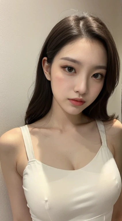 A woman with the same face as last time,4K、1Man Woman、A slender、 Loose wavy styling, Ecstatic expression,Woman wearing a sheer top and posing for a photo, see - through, Open V chest clothes, see through dress, beautiful , Nipples erect、Translucent body, see through, Revealing clothes, translucent dress, smooth translucent white skin, sexy dress, perfectly proportions, 、captivating and enticing、full bodyesbian、Including face and skin texture.,Detailed eyes、Seducting look