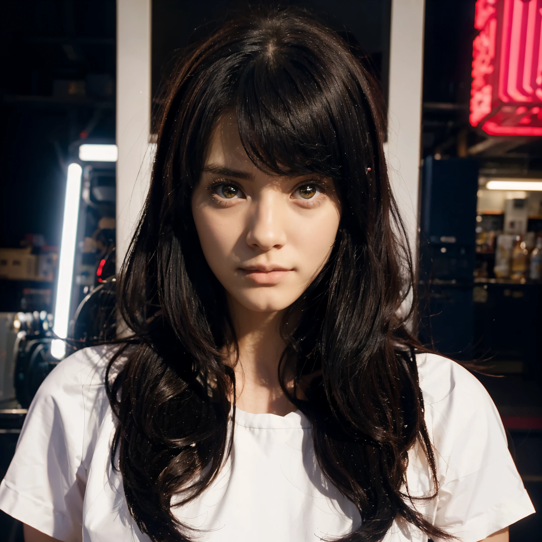 mechanised、Anime style、Woman with long hair