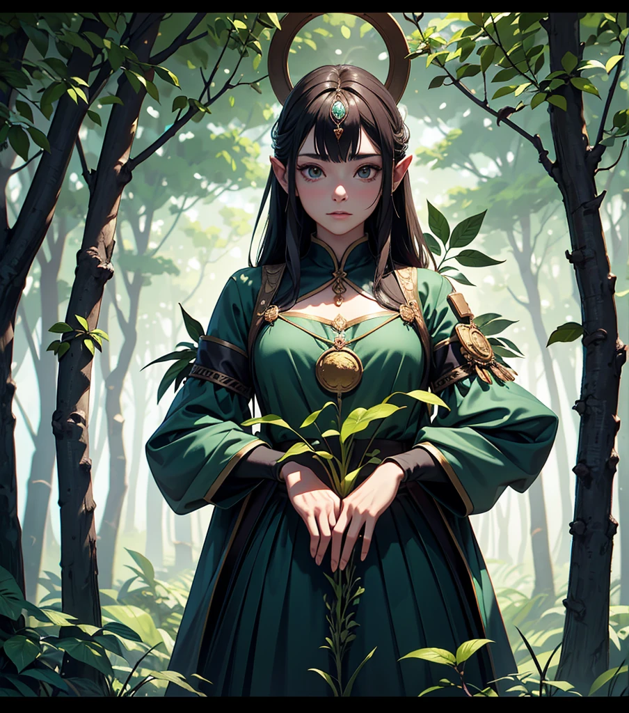 tmasterpiece, Best quality at best, (middle blank background), (middle blank border), (Very detailed CG unified 8k wallpaper), (Best quality at best), (Most Best Illustration), (The best shadow), The UI interface border design has a forest theme with nature elements. The avatar frame is designed in a circle of the crone, Surrounded by delicate leaves and branches, 具有萤火虫和发光particle effect, (UI interface frame design), (nature elements), (Jungle theme), (circle of the crone), (Leaving the Lansie Fly), (delicate leaves), (Glow), (particle effect). , isometric 3D, octaneratingrendering, Ray traching, 超詳細