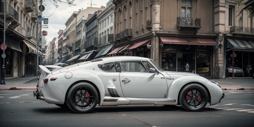 1940s style white sports car parked in front of a large building, pexels contest winner, renaissance, automotive photography, vehicle photography, no watermarks, car commercial photograph, sportscar, shot on sony a 7 iii, full view of a sport car, 🤬 🤮 💕 🎀, car photography