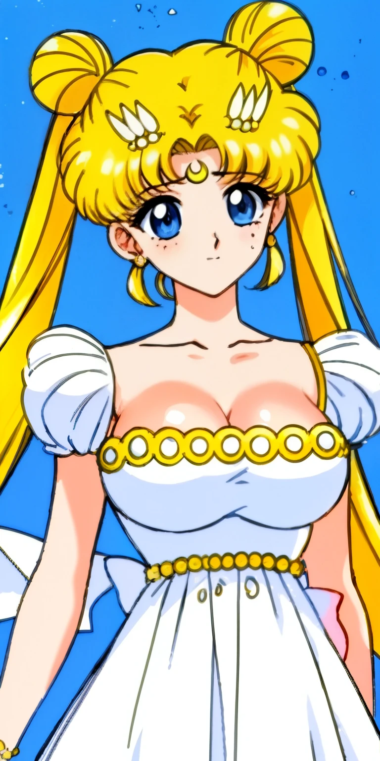 SMU Sagitsukino, 큰pectorals, Standing, Solo, Masterpiece, Best Quality, Detailed face, Detailed Eyes, high resolucion, Masterpiece, Best Quality, Detailed face, Detailed Eyes, high resolucion, Princess costume,tranquility,프린세스tranquility,네오퀸tranquility,pectorals,Big,거대한pectorals,풍만한pectorals.a blond,Dumpling head,왕pectorals,breast,forehead crescent moon,젖pectorals,흘러넘치는pectorals,voluptuousness,The dress,crescent moon on forehead,90s Animation,The dress끈없음,tranquility,tranquilityThe dress,overflow,pectorals살,커다란pectorals,부푼pectorals