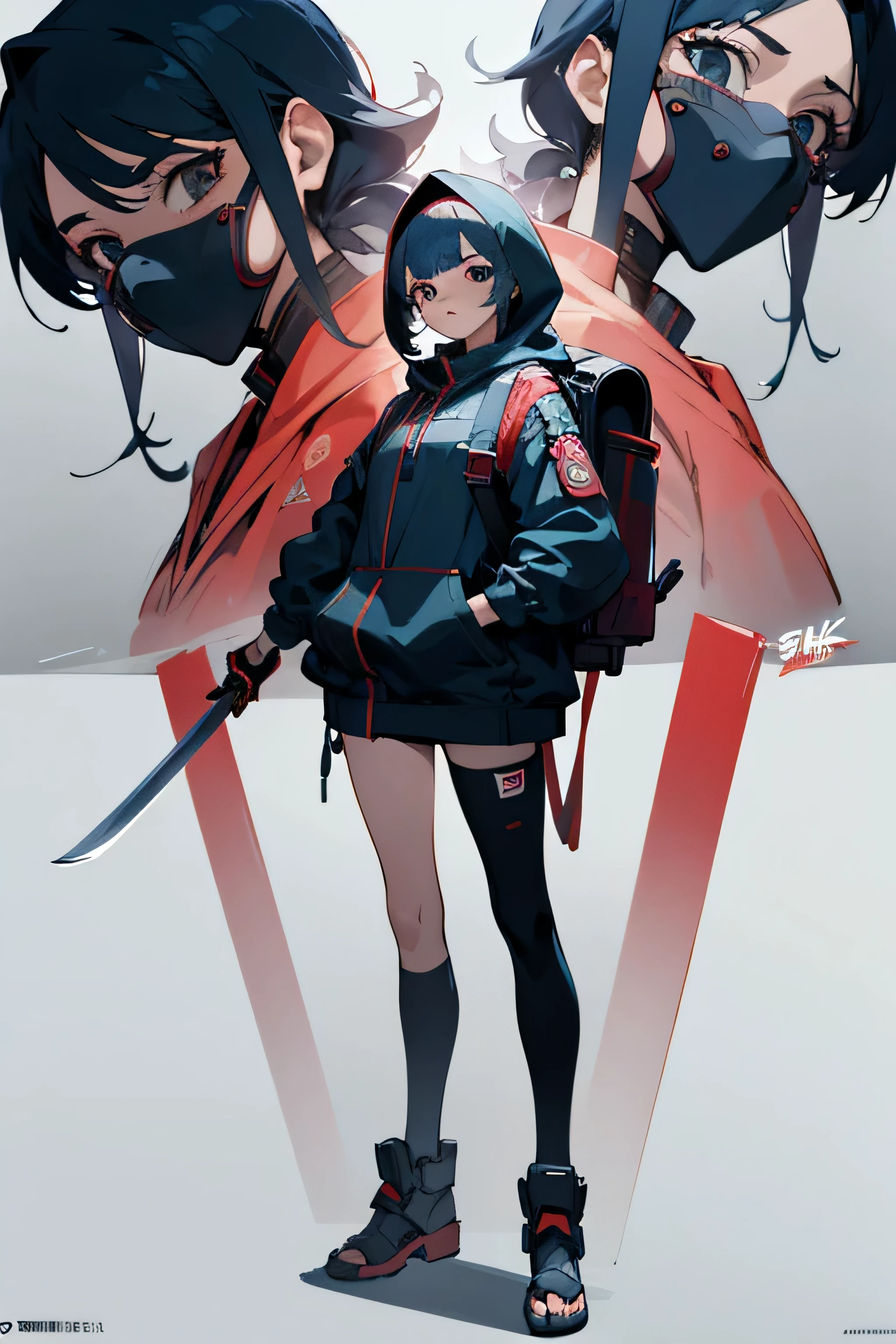 ((best quality)), ((masterpiece)), (detailed), perfect face. full body shot
anime woman with a backpack and a sword in her hand, cyberpunk anime girl in hoodie and a ninja mask, dressed in black, badass anime 8 k, anime style 4 k, anime art wallpaper 8 k, red uniform, anime wallpaper 4k, anime wallpaper 4 k, anime art wallpaper 4k, anime art wallpaper 4 k, 4k anime wallpaper, 4 k manga wallpaper, cyberpunk anime girl
