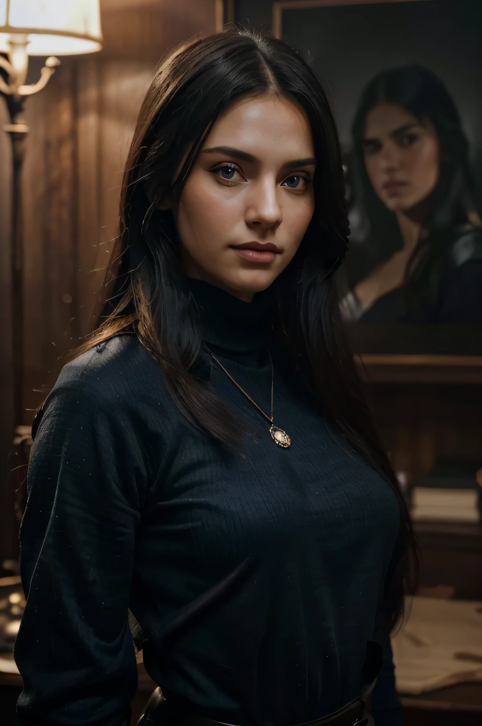 I understand that you want to create a Stable Diffusion prompt based on a theme.. "em 8K, She embodies perfection, Garota de Cabellos Pretos, The Witcher, dark blue eyes, she is attractive." Here are detailed prompts to create the desired image:.:

"(Best Quality, 8K, high resolucion, Masterpiece:1.2), Ultra-detailed, (realisitic, photorealisitic, photo-realisitic:1.37), portrait of a, The Witcher, captivating, captivating 매력과 dark blue eyes을 가진 검은 머리 소녀"

이 프롬프트는 high resolucion를 설명합니다. (8K) Images of outstanding quality and realism. 완벽함을 구현하고 captivating 매력을 지닌 검은 머리 소녀의 멋진 portrait of a를 만드는 데 초점이 맞춰져 있습니다.. Her eyes are depicted as dark blue, Add depth and interest to her gaze. The image should have an Ultra-detailed and realisitic rendering, Emphasize the details of the girl&#39;s features. the artistic style "portrait of a," Indicates focus on capturing the essence of the subject.. You can adjust the color tone to enhance the overall mood of your image... recently, Lighting should be carefully considered to complement the girl&#39;s features and enhance the mood...

The prompt contains the required details requested and includes relevant tags while following prompt formatting guidelines... If you need further assistance or have additional themes you would like us to create prompts for, please feel free to let us know.!