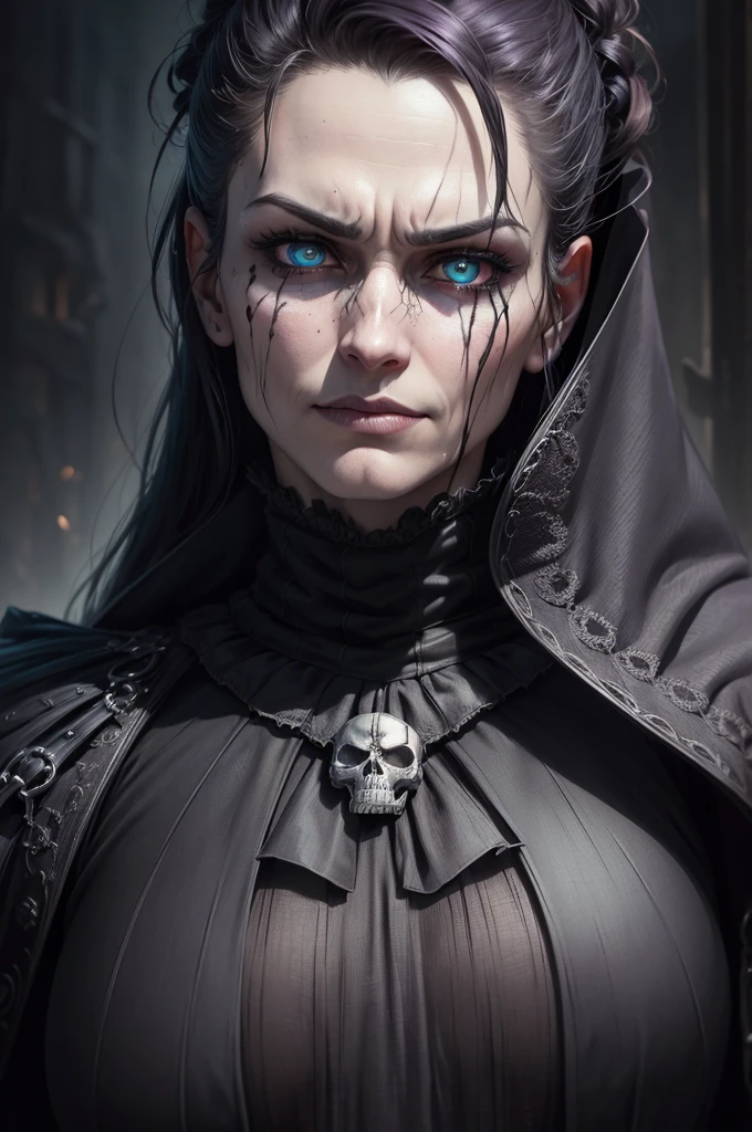 The Punisher, Nightmare before Christmas style, (masterpiece, best quality), (perfect hands), (hyper-realistic:1.6), (detailed face), (award-winning), (sharp), (8k resolution), (cinematic lighting), colors: dark and gloomy, (haunting), (intense expression), (detailed skull emblem), (eerie atmosphere), (comic book vibe),(gritty), (dramatic shadows), (dynamic pose), (ominous vibe), (artistically rendered), (sinister), (captivating), (gothic), (mysterious settinoody color palette), (expertly painted), (uneasy feeling), (intricate detailing), (sinister smile), (foreboding), (captivating eyes), (horror elements), (captivating composition), (impressive ),(striking contrast), (foreboding mood), (exquisite craftsmanship), (intriguing character design)