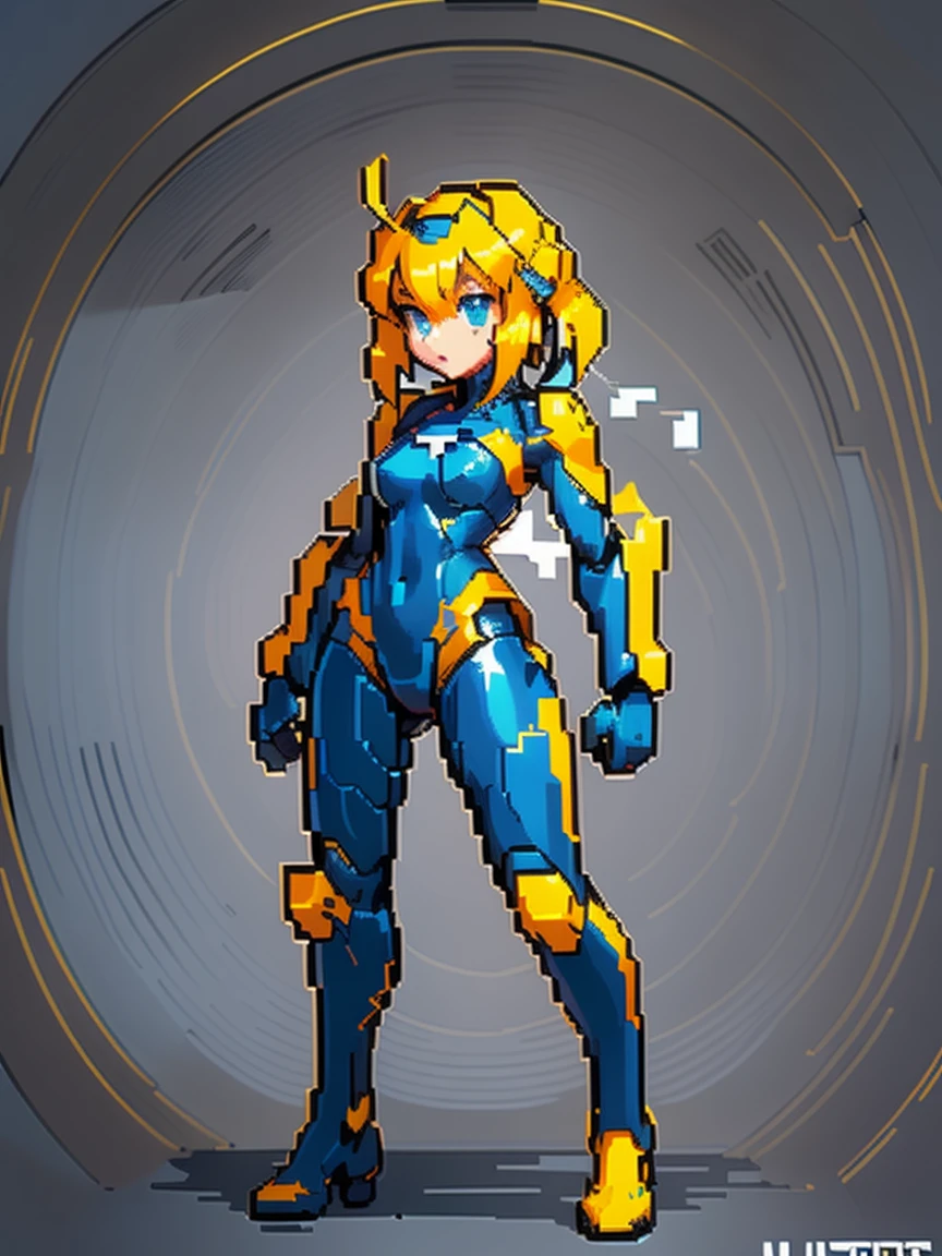 (masterpiece, top quality, best quality, less detail, 8-bit color), pixel,pixel art,1girl, fullbody, smack studio, separate body for edit, (mech bodysuit)