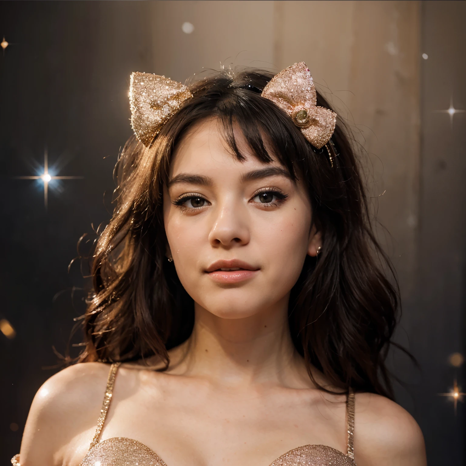 Hello Kitty holding a glitter Letter "A" heart in her paws