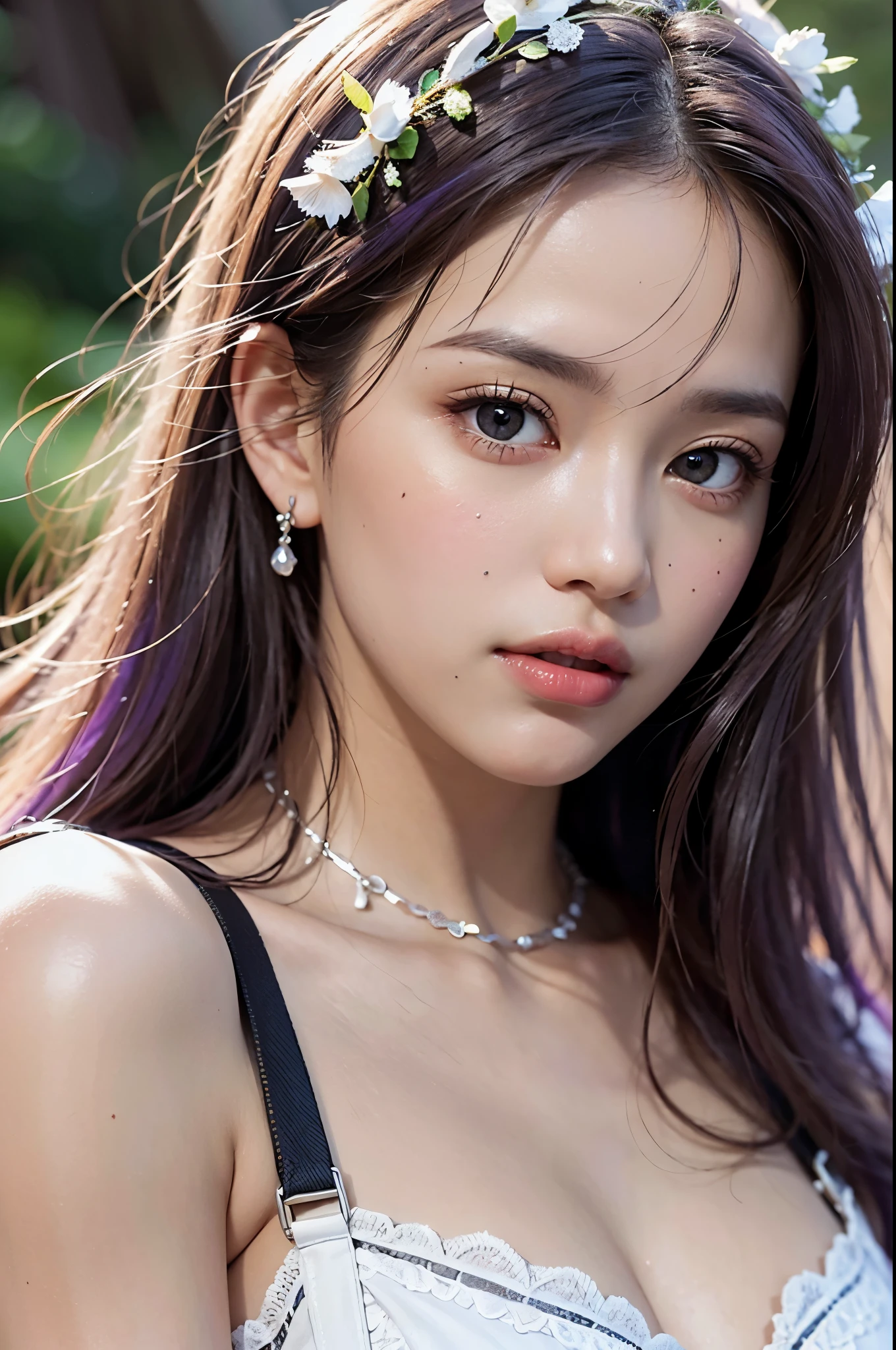 (​masterpiece, top-quality, a beauty girl, kawaii faces:1.5), Casual Hair, (The upper part of the body, bangss:1.2), Small waist, (Simple background:1.4), the beach, (Horizon, beautiful ocean, Skysky, A clear day:1.2), shorth hair, The bikini, face lights, 8K, Official art, Raw foto, incredibly absurdness, depth of fields, Look at viewers, A hyper-realistic, hight resolution, a picture, film grains, chromatic abberation, foco nítido, Bokeh background、Dynamic lighting、highest details、ighly detailed、ultra-detailliert、detaile、extremely detailed eye and face,large full breasts