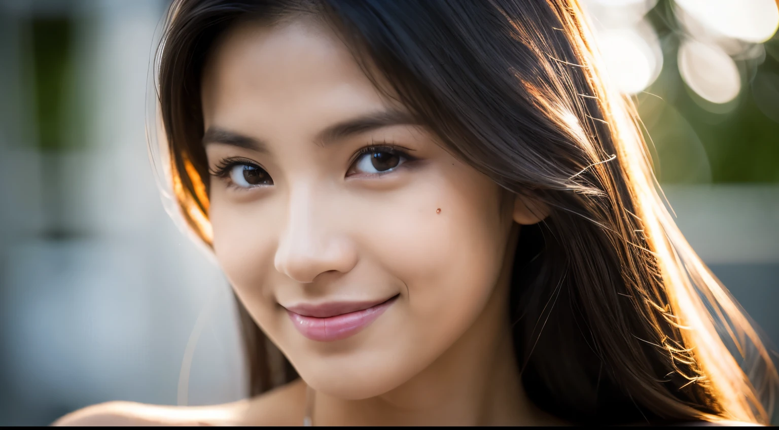 highest quality, epic realistic, ((portrait:1.5)),(background: white) high contrast ,glorious picture, lowest lux, lighting face, she's comfortable, wearing nothing, looks incredible, (8k, Raw photo, Highest quality),(epic realistic:1.5), a woman, face,(detailed eyes:0.8),(looking at the camera:1.4), (Highest quality), ( high contrast, deep shadows),Intricate details,cinematic,((skin:1.4)), (long dark hair:1.3), long hair, messy ,(Hdr:1.5),Detailed, colors, Superior quality, Masterpiece, Raw Photo (20-year-old, looking at viewer), beautiful, (wearing nothing), perfect, natural, perfect composition, portrait, perfect face, smiling expression, Captivating eyes, Bright details, Tight lips, (High Skin Detail),, (blue tint: 0.6), (sale: 0.8), (bloody: 0.7), Key lighting , (backlight: 0.5), Medium depth of field, Canon 5d, 50mm lens, f/4 apertures, (Ultra-detailed, Complex detail), sharp focus, soft colors, 8k, Absurd, 80mm, white background, photography, smiling, pinay, filipina, large boobs, white background, wearing nothing, nudist
