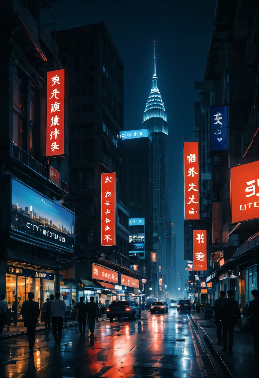 city night scene,