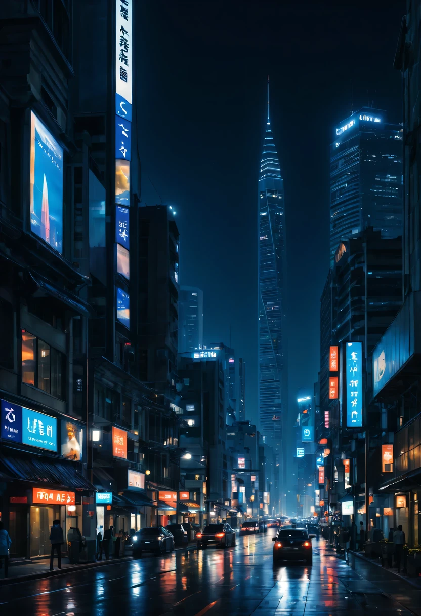 city night scene,