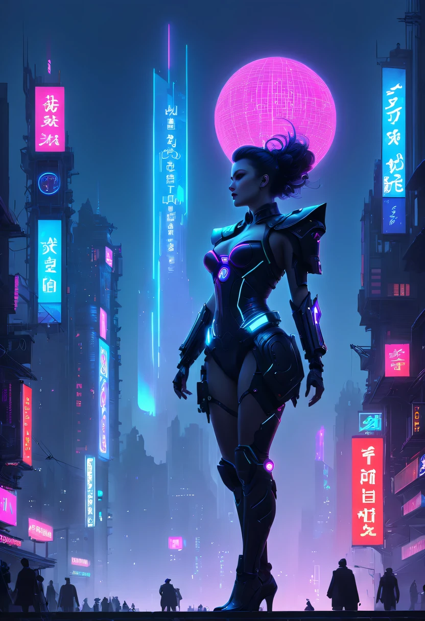 ultra-realistic realism, shadowing, anaglyph, stereograms, Standing painting, Perspectives, atmosphric perspective, 8K, super detailing, acurate, Best quality at best, A high resolution, 16k, hyper HD, Award-Awarded, Anatomically correct,Spectacular的城市夜景,centre,The fountain,metal sculpture,neonlight,advertising billboard,lead,Spectacular,Mechanical winguturistic background,Beautiful sci-fi art, science fiction digital art插画, Digital Cyberpunk Art, 科幻digitial painting, 未来派digitial painting, futuristic concept art, in front of a sci fi cityscape, science fiction digital art, 先进的Digital Cyberpunk Art, epic fantasy digital art style, and Mumford Tom Bagshaw.., dark fantasy style art, Epic fantasy art style,, dark fantasy art style, Epic fantasy art style HD, dark fantasy digital art,a vast cybernetic network metropolis. neonlight,advertising billboard,Embedded LED shine. Future Vision, Excellent location,Features city views, (充满活力的neonlight:1.5), (digitial painting:1.25), (4K:1.2). enviroment: panoramic view of a city,skylines."