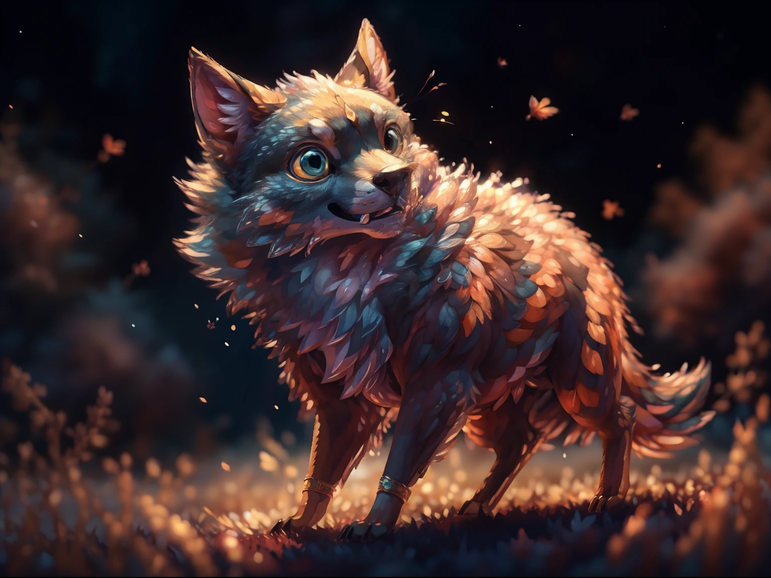 ((((((full body)))))), werewolf, A detailed illustration as a t-shirt design, Nature, splash, t-shirt design, pastel tetradic colors, vector art, cute and quirky, fantasy art, watercolor effect, bokeh, Adobe Illustrator, hand-drawn, digital painting, low-poly, soft lighting, retro aesthetic, focused on the character, 4K resolution, photorealistic rendering,