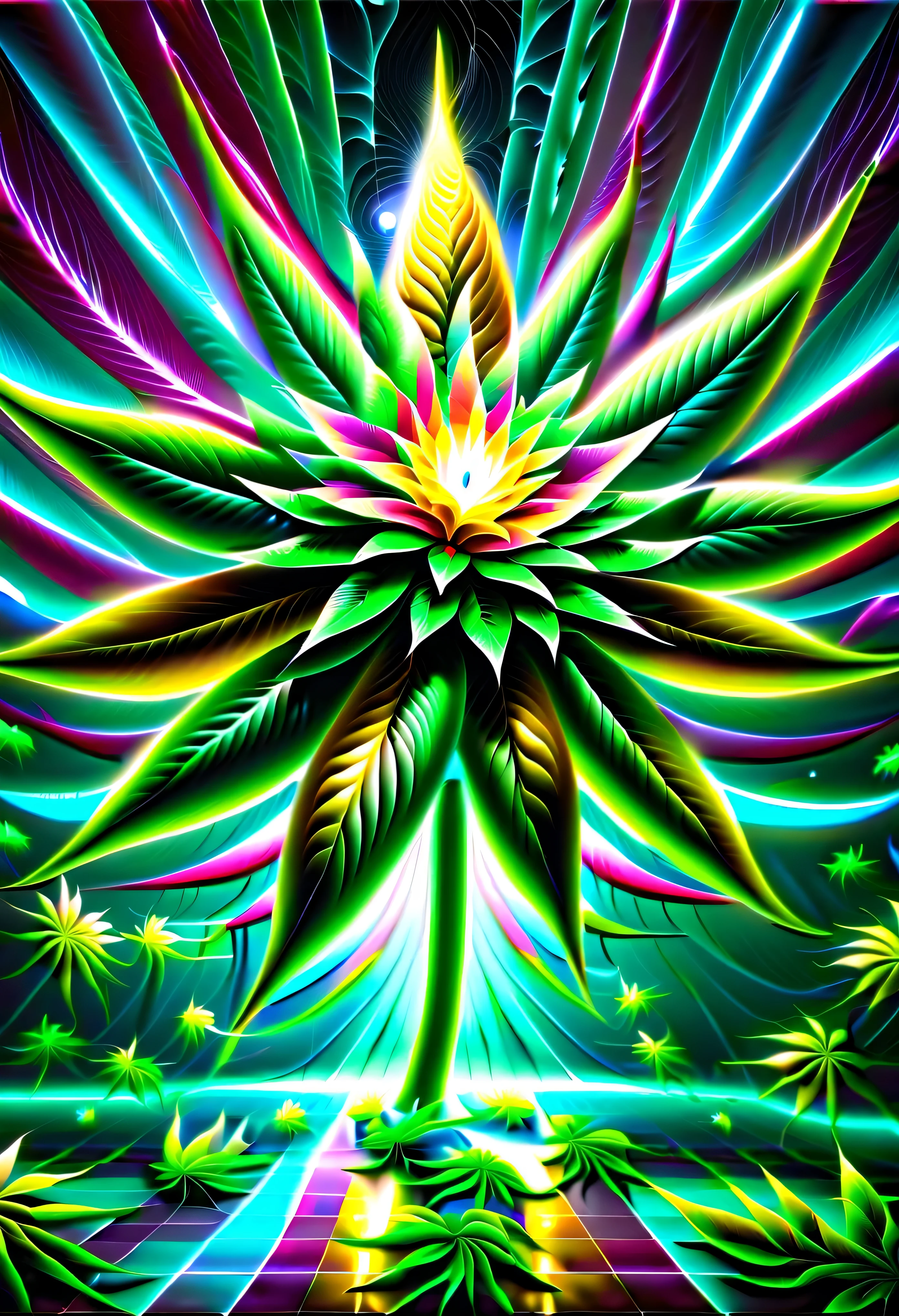 pintura cgi abstrata, epic surreal ???????? flower, divino, plantas de fantasia sombria, beauty glow neuron fruit, flores bioluminescentes ao redor, mundo escuro do mundo maravilhoso, bioluminescent radiation, many ???????? flowers have a vision, vision of many cynicisms, loucura, frenesi, flor louca, Arrebatamento, brilho do fanatismo, oil painting, spatula and brush strokes supplement, intrincado, maluco, brilho de beleza assustador, alto contraste, profundidade do mar inspirada, cores escuras ricas, high resolution, hyper realistic, trabalho de pincel de detalhe, stunning intrincado detail 8k rendering, alta qualidade, Qualidade Superior, best quality, verdadeira obra-prima, masterpiece lighting, cinematic angle, glass floor, (???????? flower)