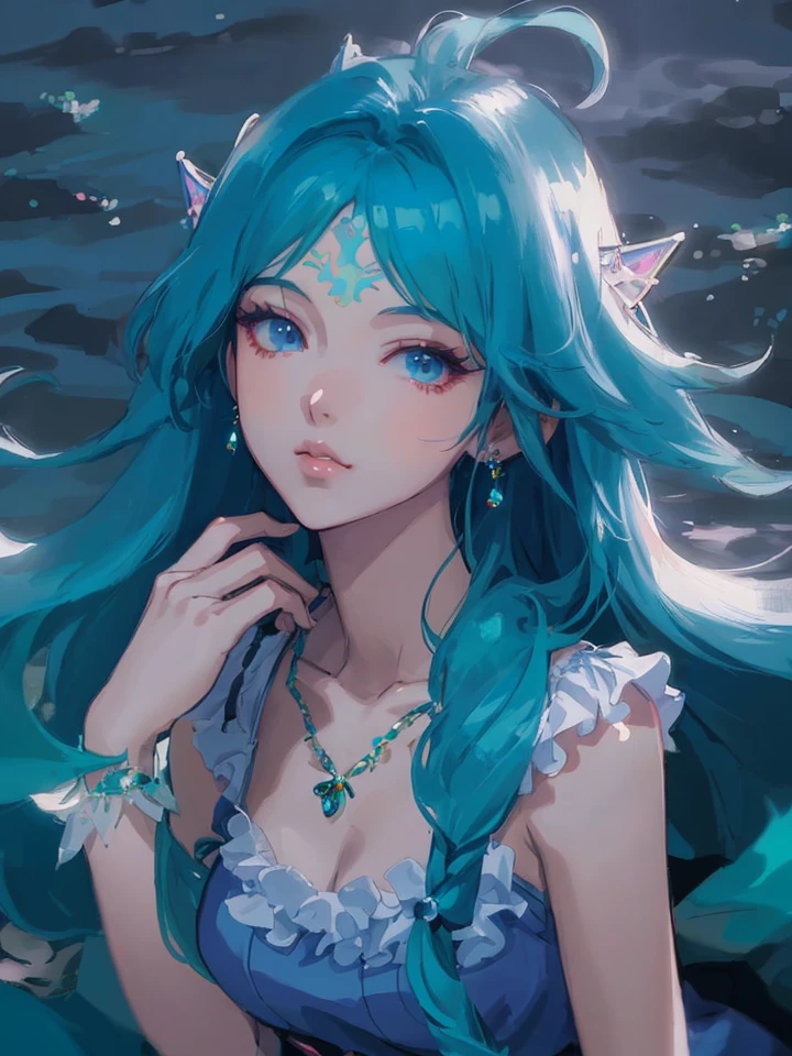 um close de uma mulher com cabelo azul e um telefone celular, Menina anime com cabelo martelo, retrato bonito do anime, Estilo anime bonito, artwork in the style of Guweiz, detailed arte de anime digital, arte de anime digital, arte digital estilo anime, Guweiz, Digital anime illustration, estilo de arte de fantasia, Estilo de arte anime bonito, menina anime bonita, 8k Full HD