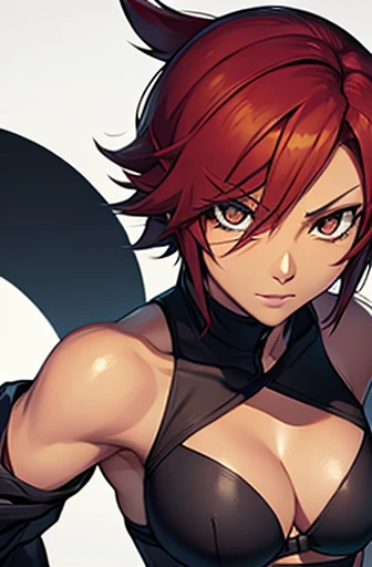 ((ultra quality)), ((tmasterpiece)), will, w.i.t.c.h, ((Red, Short Hair Hair)), (Beautiful cute face), (dark eyeliner), (beautiful female lips), Charming, ((stern expression)), looks at the camera with a gentle smile, eyes are slightly closed, (Skin color: white), Body glare, ((detailed beautiful female eyes)), ((DarkRed eyes)), (juicy female lips), (beautiful female hands), ((perfect female figure)), perfect female body, Beautiful waist, nice feet, gorgeous big thighs, Average Breasts, ((Subtle and beautiful)), seductively worth it (close-up of the face), (wearing blue jeans, Red Jacket) background: teenage girl's room, ((Depth of field)), ((high quality clear image)), (crisp details), ((higly detailed)), Realistic, Professional Photo Session, ((Clear Focus)), the anime