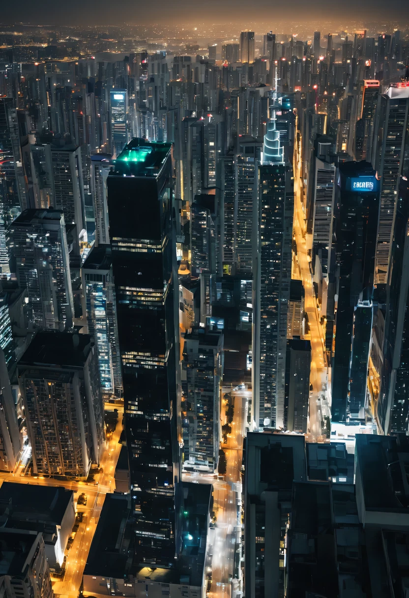 Modern city night view