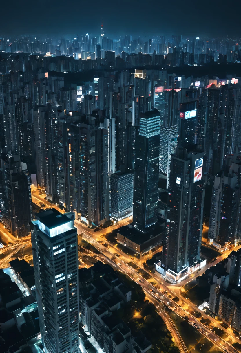 Modern city night view
