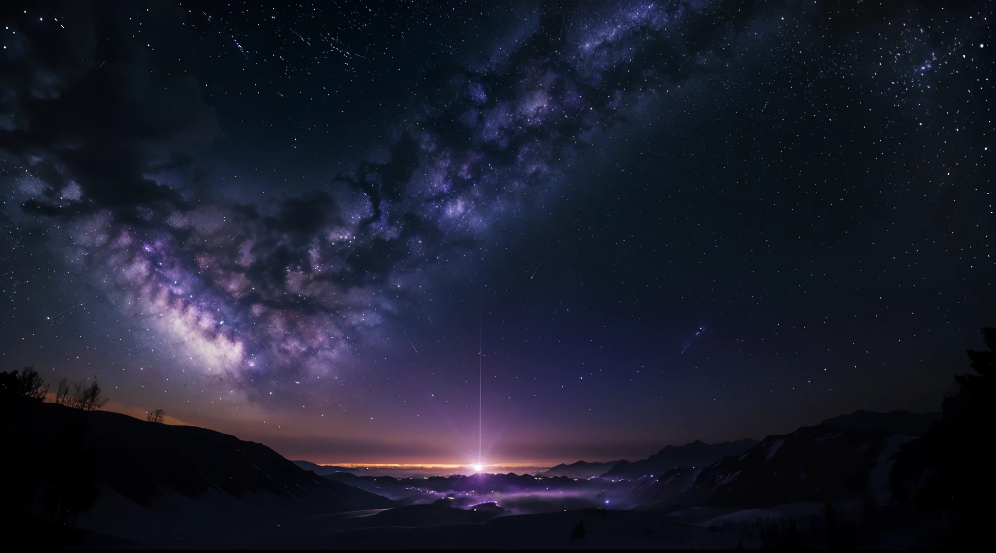 purple galaxy, stars