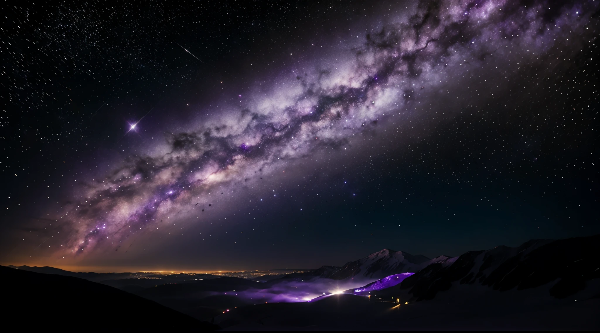 purple galaxy, stars