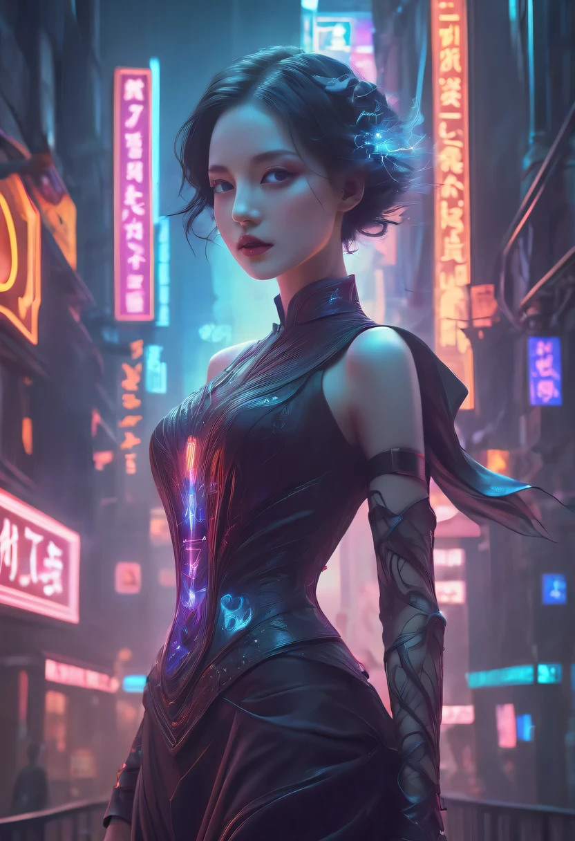 epic fantasy digital art style, and Mumford Tom Bagshaw.., dark fantasy style art, Epic fantasy art style,, dark fantasy art style, Epic fantasy art style HD, dark fantasy digital art,a vast cybernetic network metropolis. neonlight,advertising billboard,Embedded LED shine. Future Vision, Excellent location,Features city views, (充满活力的neonlight:1.5), (digitial painting:1.25), (4K:1.2). enviroment: panoramic view of a city,skylines."