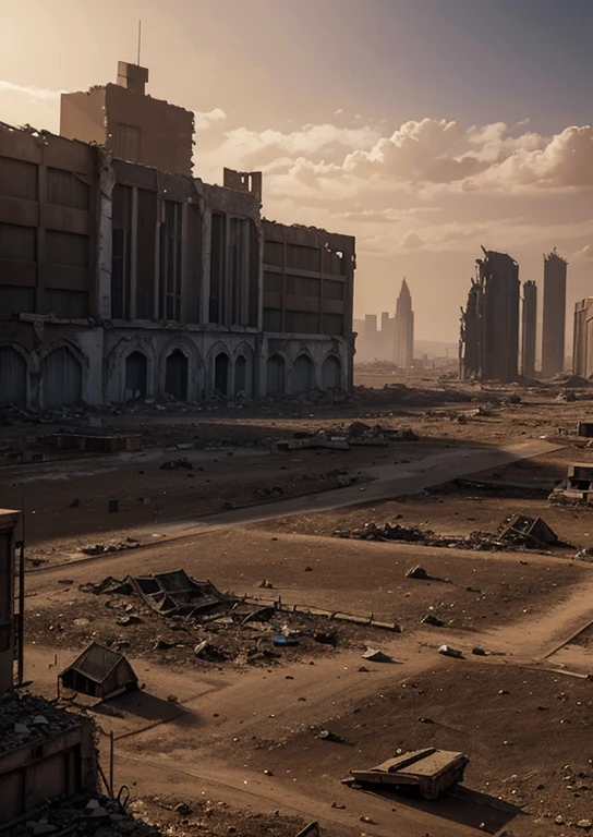 barren waste land full of decay, miasma, dystopian apocalypse , female warriors of distant future , epic panorama view , Christmas decorations in ruins