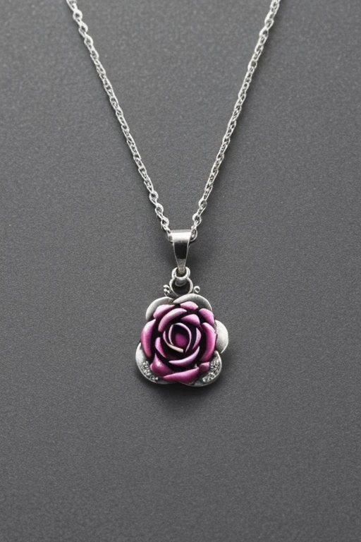 Jewel necklace with rose design