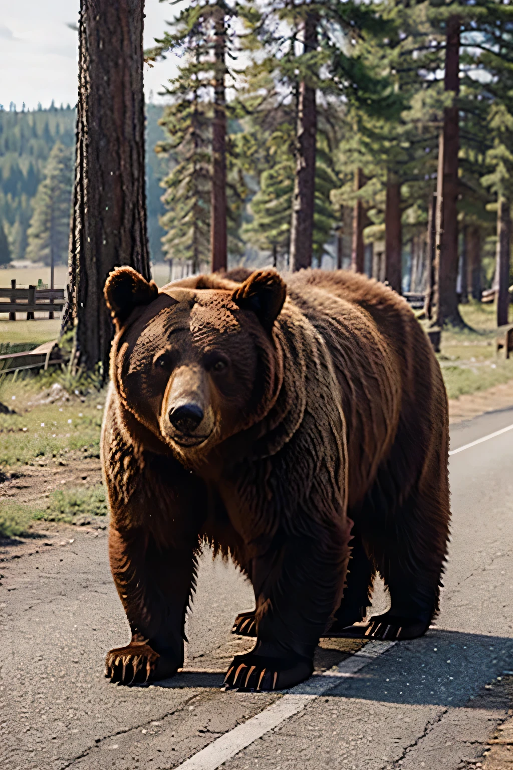 bear chasing human