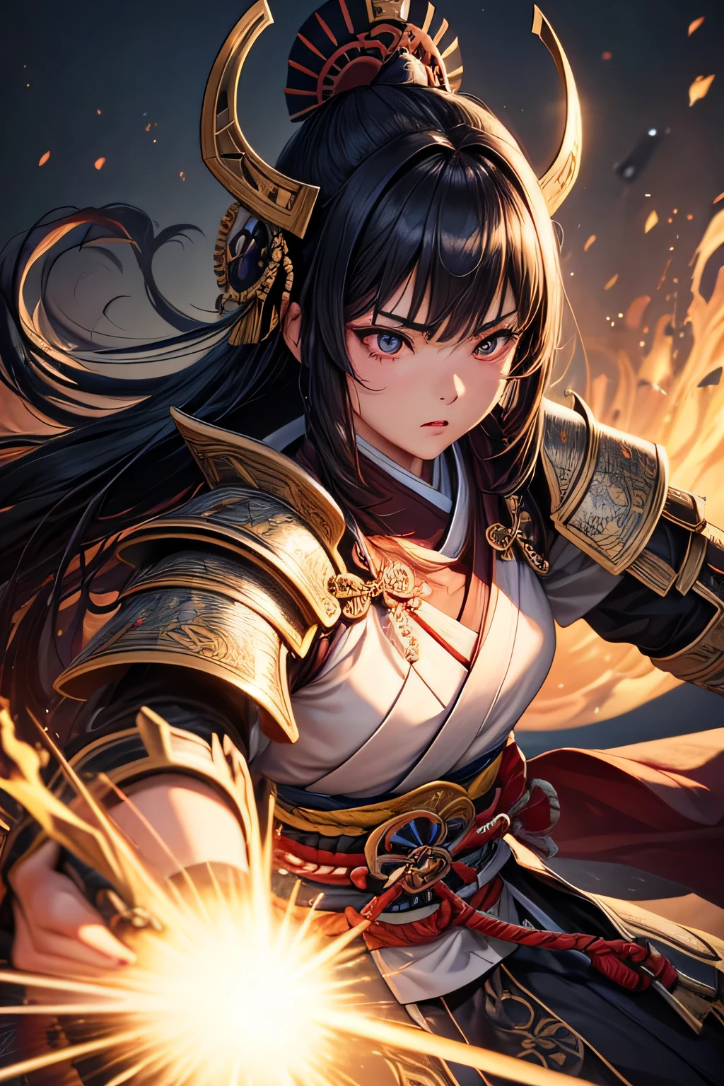 1girl, ancient shogun warrior, heavy ancient shogun armor, wielding a katana, combat stance, mean look, highly detailed, vibrant appearance, creative behavior, extremly detailed, imaginative, , spontaneous, highest quality, skin texture, intricate details, (cinematic lighting), RAW photo, 8k, masterpiece,best quality,ultra-detailed,very detailed illustrations,extremely detailed,intricate details,highres,super complex details,extremely detailed 8k cg wallpaper,