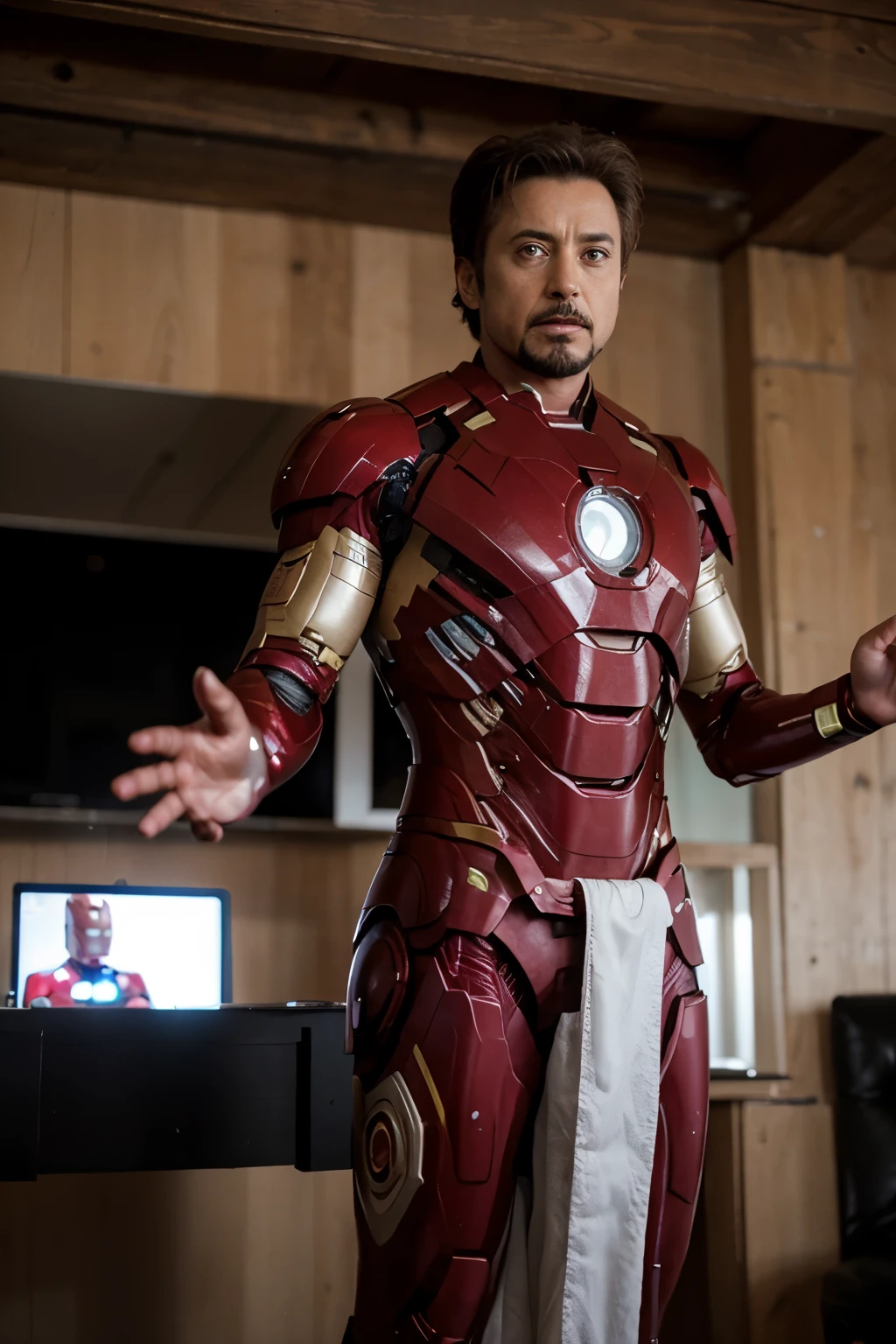 Photograph of year 2050 has began and new era iron man is addressing a speech to all over the world #hdr