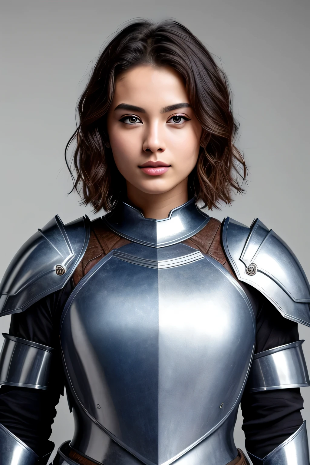 (top-quality,8K,​masterpiece),
Very beautiful face,A detailed face,20yr old,(A detailed eye,Detailed lips,lipgloss),
so short hair,
Wearing armor( (armor:1.2),とても精密がarmor,