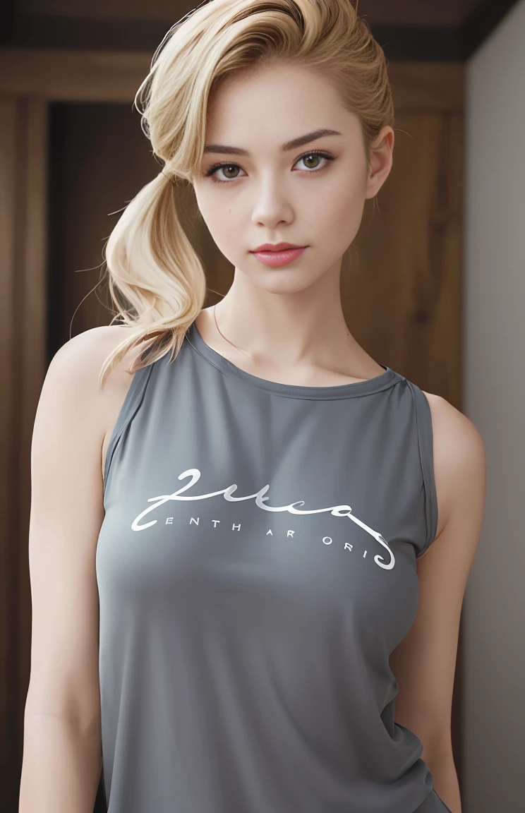 (8k, RAW photo, highest quality),(epic realistic:1.5), a girl, dynamic posture,erotic face,shirt,(detailed eyes:0.8),(looking at the camera:1.4), (highest quality), (best shadow),intricate details,cinematic,((skin:1.4)),interior, (long ponytail ginger hair:1.3),dark studio,(hdr:1.5),detailed, muted colors, freckles