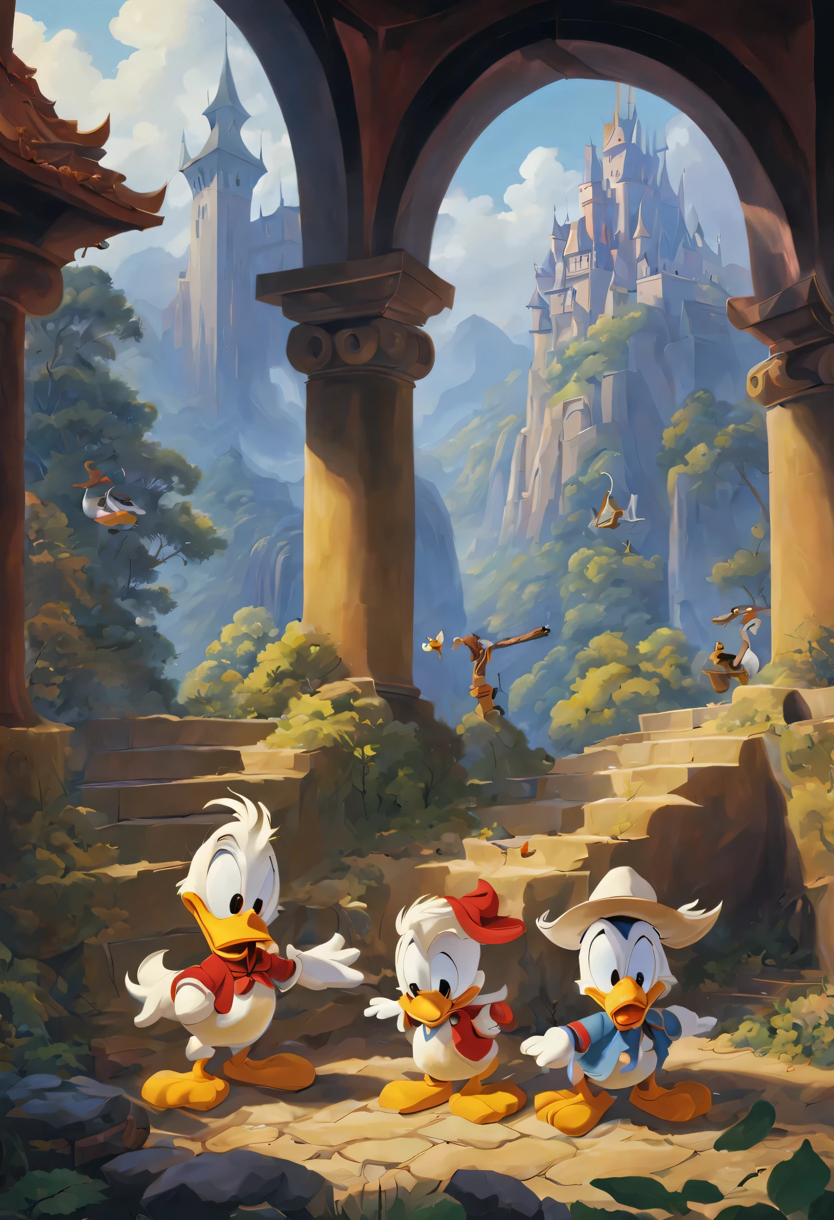 Carl Barks, Intricate, (Best Quality, Masterpiece, Representative work, official arts, Professional, Unity 8k壁纸:1.3)