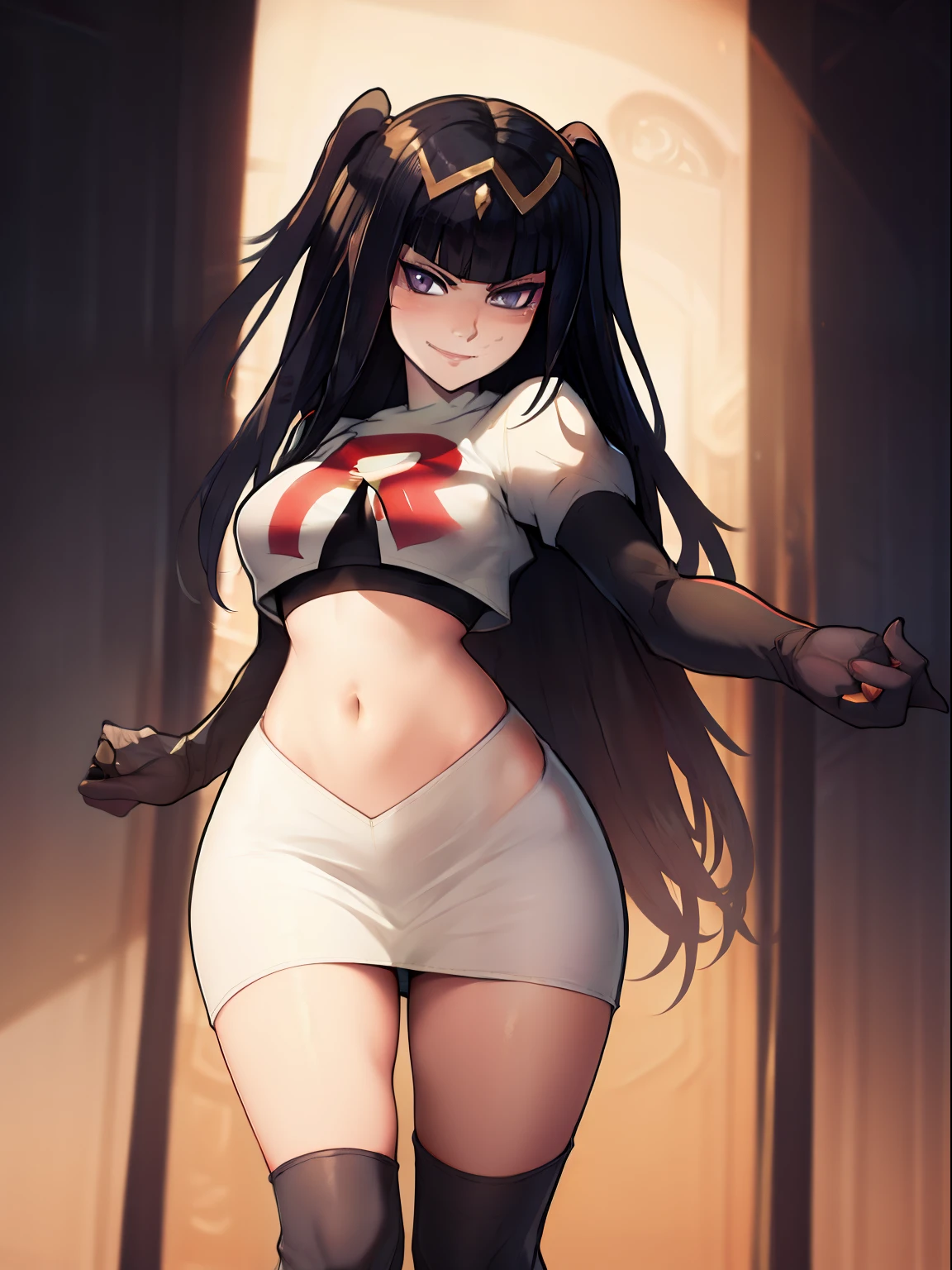 {{{{amazing quality, great quality, high quality, very aesthetic, aesthetic, best quality}}}}, 
realistic, photo, shadow, Three-dimensional, absurdres, Digital art, 
{{{{Magical girl}}}}, beautiful girl, one girl, 
black hair, long hair, straight hair, trimmed hair, shiny hair, blunt bangs, short sideburns, 
brown eyes, tareme, 
{{flat chest}}, {{small breasts}}, {{detailed body}}, slim thighs, thin thighs, 
{{white leotard}, {leotard peek}}, {{pink sailor collar}}, {{pink elbow_gloves}}, {{red boots}}, 
ribbon trim, red bow tie, heart brooch, thigh strap, white headband, white circlet, white cloak, 
{{both shoulders expose}}, {{covered navel}}, 
{{magic circle}}, distress, resistance, defeat, sexual pleasure, troubled face, 
orgasm, sensitive body, Sweat, trembling, 1girl, torn clothes, wet clothes, melted clothes, see through clothes, damaged clothes, monsters, 