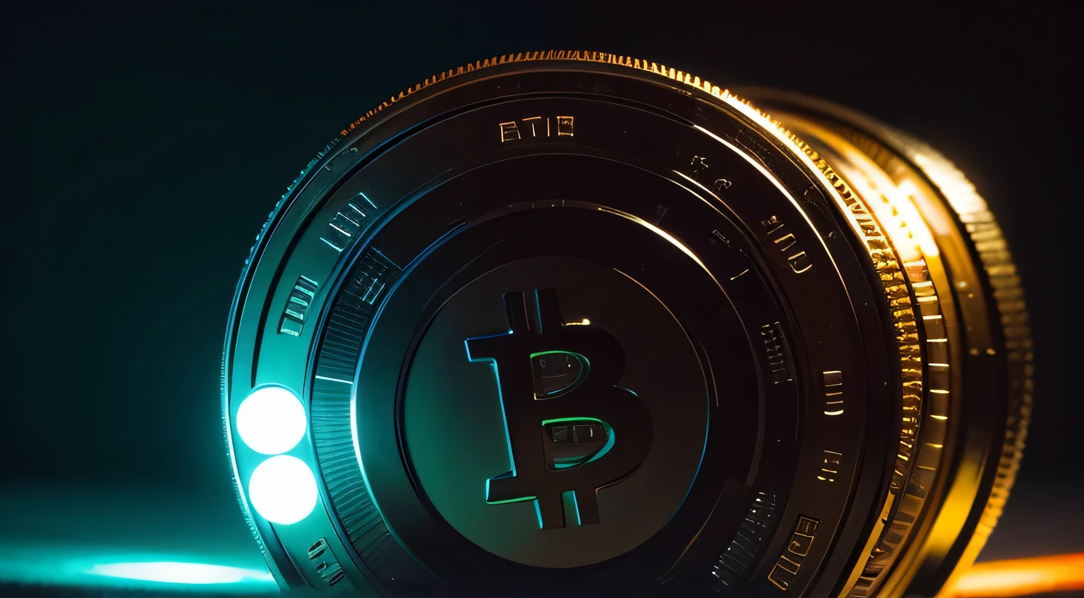 colorful bitcoins,  shinny, moody light, front view, 50mm lens, dynamic lighting, high details, high quality, realistic, sharp focus, professional photography,