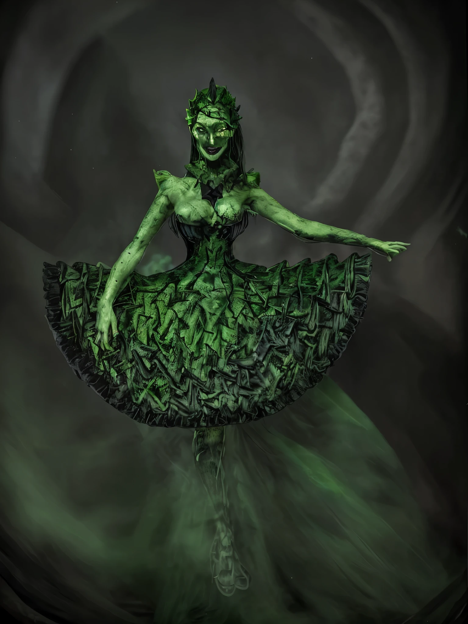 Evil Witch, verde, mal
