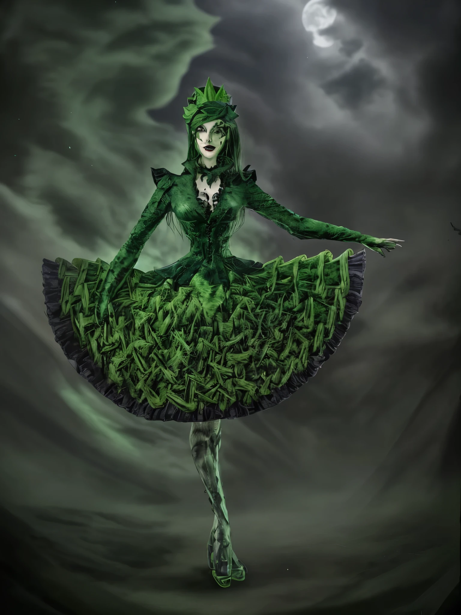 Evil Witch, verde, mal